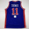 imageAutographedSigned Isiah Thomas Detroit Blue Basketball Jersey Beckett BAS COA