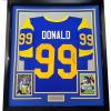 imageFramed AutographedSigned Aaron Donald 33x42 Los Angeles LA Retro Football Jersey JSA COA