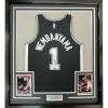 imageFramed AutographedSigned Victor Wembanyama 35x39 San Antonio Spurs Black Authentic Swingman Basketball Jersey Fanatics COA