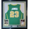 imageFramed Facsimile Autographed LeBron James 35x39 St VincentSt Mary High School Green Reprint Laser Auto Basketball Jersey