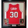 imageFramed Facsimile Autographed Stephen Steph Curry 35x39 Davidson Red Reprint Laser Auto College Basketball Jersey