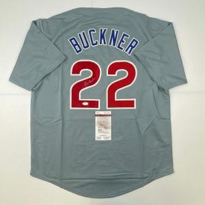 imageAutographedSigned Bill Buckner Chicago Grey Baseball Jersey JSA COA