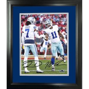 imageFramed Micah Parsons ampamp Trevon Diggs Dual Facsimile Laser Engraved Signature Auto Dallas Cowboys 11quotx14quot Football Photo HOFSM Holo