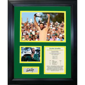 imageFramed Scottie Scheffler 2024 Masters Tournament Champion Augusta National PGA Tour Facsimile Laser Engraved Signature Auto 11quotx14quot Golf Photo Sig Collage