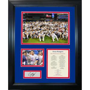 imageFramed Texas Rangers 2023 World Series Champions Corey Seager MVP Facsimile Laser Engraved Signature Auto 11quotx14quot Baseball Photo Sig Collage