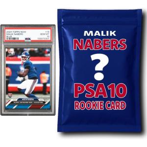 imageMalik Nabers PSA 10 Graded Football Rookie Card Mystery Pack