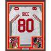 imageFramed Facsimile Autographed Jerry Rice 35x39 San Francisco White Reprint Laser Auto Football Jersey