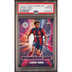 imageGraded 2023 Topps Chrome UCC Lamine Yamal WK3 Wonderkids Rookie RC Soccer Card PSA 10 Gem Mint