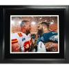 imageFramed Jason Kelce Travis Kelce Super Bowl LVII Dual Facsimile Laser Engraved Signature Auto 11x14 Football Photo HOFSM Holo