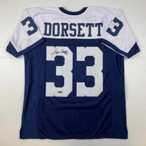 imageFacsimile Autographed Tony Dorsett Dallas Thanksgiving Day Reprint Laser Auto Football Jersey Size Mens XL