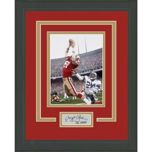 imageFramed Dwight Clark The Catch Facsimile Laser Engraved Signature Auto San Francisco 49ers 11x14 Football Photo