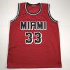 imageAutographedSigned Alonzo Mourning Miami Red Basketball Jersey JSA COA