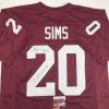 imageAutographedSigned Billy Sims 78 Heisman Oklahoma Maroon College Football Jersey JSA COA