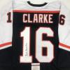 imageAutographedSigned Bob Bobby Clarke Philadelphia Black Hockey Jersey JSA COA