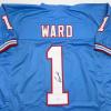 imageAutographedSigned Cameron Cam Ward Tennessee Retro Light Blue Football Jersey JSA COA
