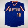 imageAutographedSigned Darryl Strawberry New York Blue Baseball Jersey PSADNA COA