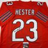 imageAutographedSigned Devin Hester Chicago Orange Football Jersey JSA COA
