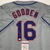 imageAutographedSigned Dwight Doc Gooden New York Grey Baseball Jersey JSA COA