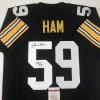 imageAutographedSigned Jack Ham HOF 88 Pittsburgh Black Football Jersey JSA COA