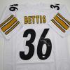 imageAutographedSigned Jerome Bettis Pittsburgh White Football Jersey JSA COA