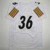 imageAutographedSigned Jerome Bettis Pittsburgh White Football Jersey JSA COA