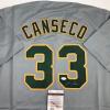 imageAutographedSigned Jose Canseco Oakland Grey Baseball Jersey JSA COA