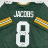 imageAutographedSigned Josh Jacobs Green Bay Green Football Jersey Beckett BAS COA