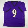 imageAutographedSigned Justin Tucker Baltimore Purple Football Jersey JSA COA