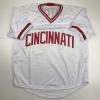imageAutographedSigned Pete Rose Cincinnati White Baseball Jersey JSA COA