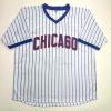 imageAutographedSigned Sammy Sosa Chicago Pinstripe Baseball Jersey Beckett BAS COA