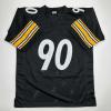 imageAutographedSigned TJ TJ Watt Pittsburgh Black Football Jersey Beckett BAS COA