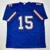 imageAutographedSigned Tim Tebow Florida Blue College Football Jersey Beckett BAS COA