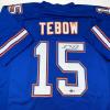 imageAutographedSigned Tim Tebow Florida Blue College Football Jersey Beckett BAS COA