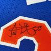 imageFramed AutographedSigned Patrick Ewing 35x39 New York Blue Basketball Jersey Beckett BAS COA