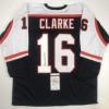 imageAutographedSigned Bob Bobby Clarke Philadelphia Black Hockey Jersey JSA COA