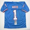 imageAutographedSigned Cameron Cam Ward Tennessee Retro Light Blue Football Jersey JSA COA
