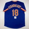 imageAutographedSigned Darryl Strawberry New York Blue Baseball Jersey PSADNA COA