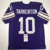imageAutographedSigned Fran Tarkenton HOF 86 Minnesota Purple Football Jersey JSA COA