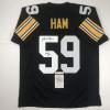 imageAutographedSigned Jack Ham HOF 88 Pittsburgh Black Football Jersey JSA COA