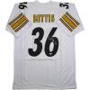 imageAutographedSigned Jerome Bettis Pittsburgh White Football Jersey JSA COA