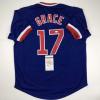 imageAutographedSigned Mark Grace Chicago Blue Baseball Jersey JSA COA