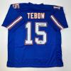 imageAutographedSigned Tim Tebow Florida Blue College Football Jersey Beckett BAS COA
