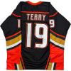 imageAutographedSigned Troy Terry Anaheim Black Hockey Jersey Beckett BAS COA