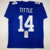 imageAutographedSigned YA YA Tittle HOF 71 New York Blue Football Jersey JSA COA