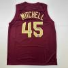 imageFacsimile Autographed Donovan Mitchell Cleveland Red Reprint Laser Auto Basketball Jersey Size Mens XL