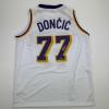 imageFacsimile Autographed Luka Doncic Los Angeles LA White Reprint Laser Auto Basketball Jersey Size Mens XL