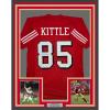 imageFramed AutographedSigned George Kittle 35x39 San Francisco Red Alternate Football Jersey Beckett BAS COA
