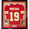 imageFramed AutographedSigned Joe Montana 33x42 Kansas City Red Football Jersey JSA COA