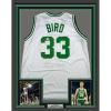 imageFramed AutographedSigned Larry Bird 35x39 Boston White Basketball Jersey Beckett BAS COA