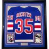 imageFramed AutographedSigned Mike Richter 33x42 New York Blue Hockey Jersey PSADNA COA